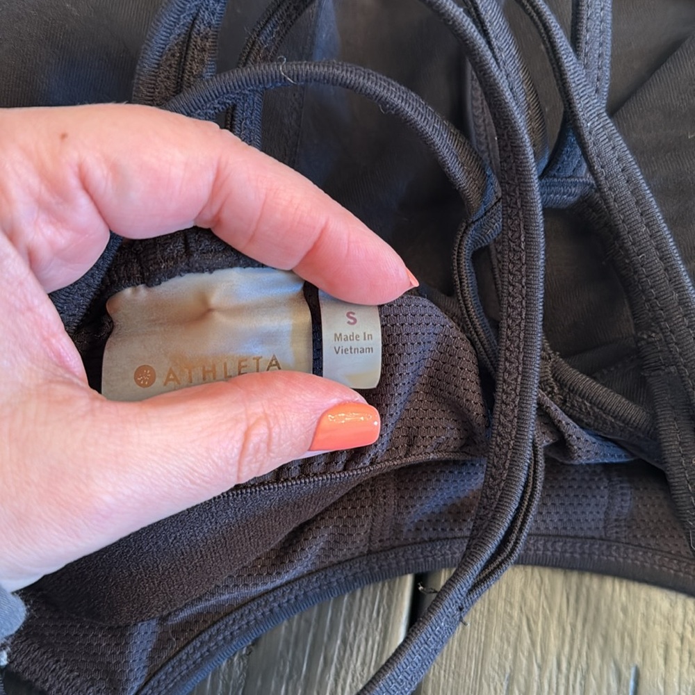 Athleta black strappy racerback tank - Picture 3 of 4